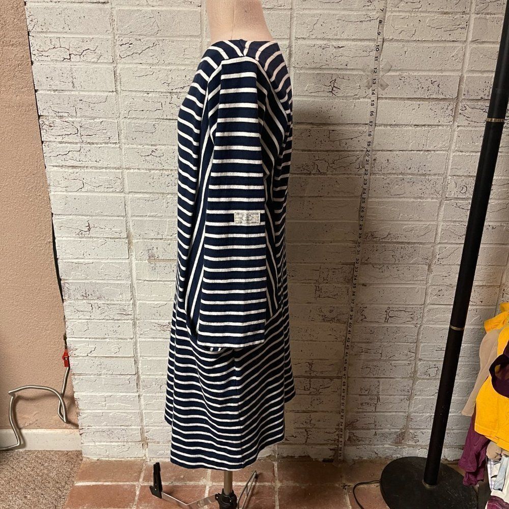 Joules Brittany Blue White Cotton Striped Dress 8 - Picture 7 of 12